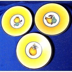 1950's‎ - 3 Plate Set by ROYAL COPENHAGEN- Mid Century Fruit Bellona (12C5)
